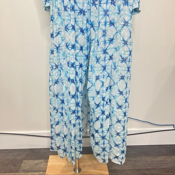 NWT Rococo Sand Volna Maxi Dress in Blue Multi Watercolor Floral Print xsmall - Picture 3 of 13